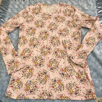 tsumori chisato 룸웨어 긴팔 트럼프 무늬 핑크 M