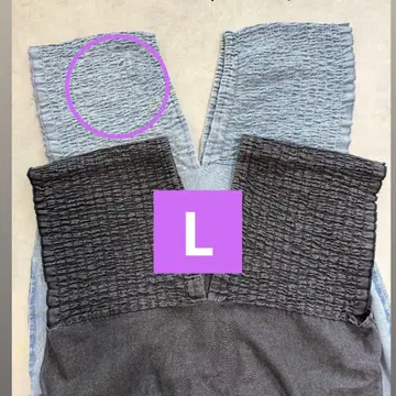 시마무라 데님 셔링 원피스 색스 L 사이즈