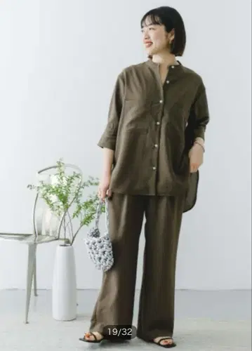 items '속건성/UV 차단' 이지케어 돌먼 셔츠 & 팬츠 셋업