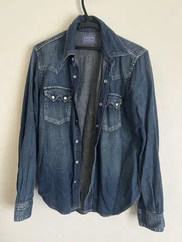 Blue Blue 다크 블루 데님 셔츠 긴팔