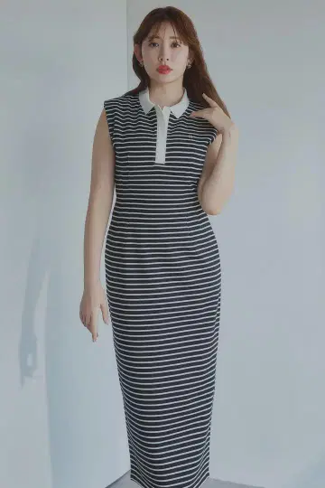 herlipto 프렌치 슬리브 폴로 롱 드레스