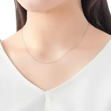 쥬얼리 츠츠미 K10WG 체인 목걸이 40cm