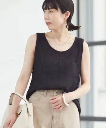 Plage 아틀리에 프랑세즈 별주 TANK 티셔츠 슬리브리스
