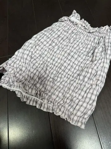 searoomlynn 코튼 워시 체크 미니 팬츠