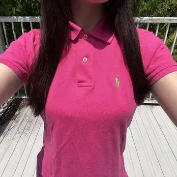 RALPH LAUREN THE SKINNY POLO XS 핑크
