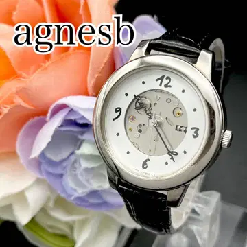작동 손목시계 agnesb 에네스베 자동 감기 스켈레톤 보이즈 G21
