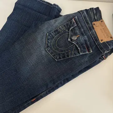 True Religion 다크 블루 데님 28