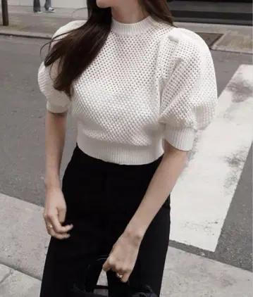 혜영 애플 파이 니트 미사용 새상품 화이트