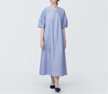 무인양품 냉감 브로드 풀오버 반팔 원피스 XL