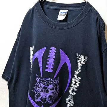 길단 엘진 와일드캣츠 빅 로고 티셔츠 블랙 검정 L 구제 의류