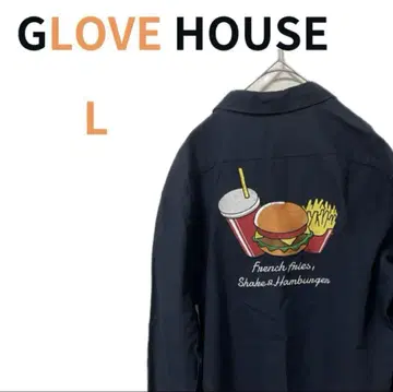 GLOVE HOUSE 햄버거 자수 셔츠 L 사이즈