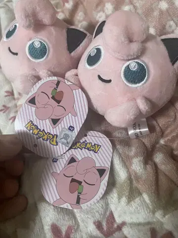 한국 한정판 포켓몬 푸딩 백참 봉제 인형 키링 약 8cm