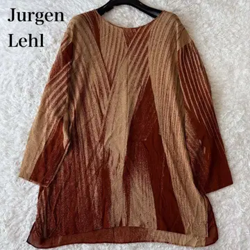 요건 레일 상의 튜닉 플레어 슬릿 실크 100 XL 올 패턴