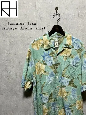 구제 의류] Jamaica Jaxx 꽃무늬 알로하 셔츠
