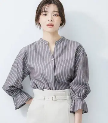 12Twelve Agenda 캔디 슬리브 펄 버튼 블라우스 새상품