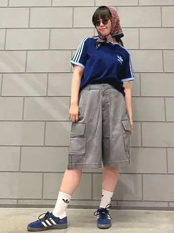 아디다스 오리지널 adidas 테리 쓰리 스트라이프 반팔 티셔츠
