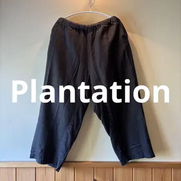 Plantation 린넨 팬츠 블랙