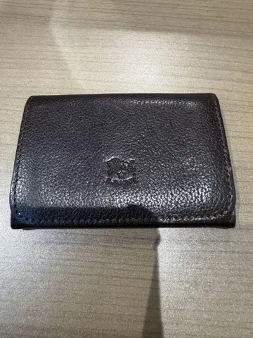 일비종떼 다크 브라운 가죽 명함지갑
