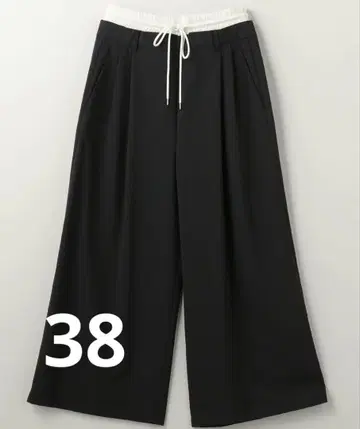 MARW UNITEDARROWS 드로스트 레이어드 팬츠 38 블랙
