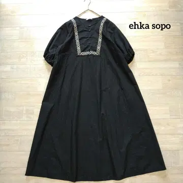 ehka sopo 에카 소포 자수 카프탄 원피스 F 블랙