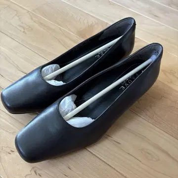 REGAL FAUVE 블랙 가죽 펌프스 23.5cm