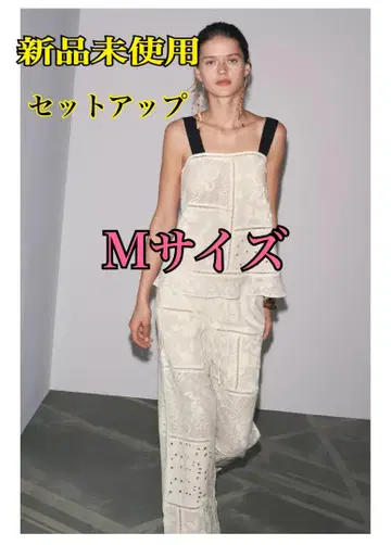 패치워크 자수 M 사이즈 팬츠 셋업