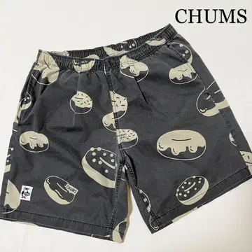 CHUMS 참스 도넛 패턴 올 패턴 하프 팬츠 L 사이즈