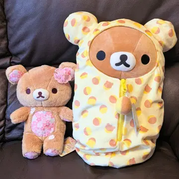 리락쿠마 침낭 봉제 인형 스즈 카스테라 모음 봉제 인형 벚꽃 시리즈