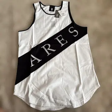 ARES 탱크탑 화이트/블랙 미사용 새상품