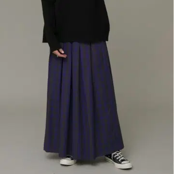 어반 리서치 써니 레벨 블록 체크 턱 스커트 오리지널 체크