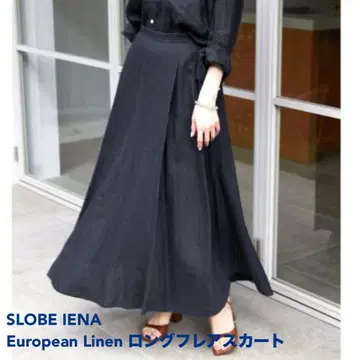 SLOBE IENA European Linen 롱 플레어 스커트