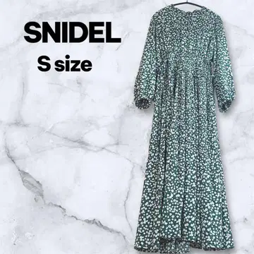 스나이델 SNIDEL 셔링 롱 원피스 올 패턴 A 라인 리본