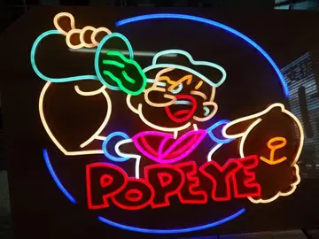 뽀빠이 LED 사인 네온 간판