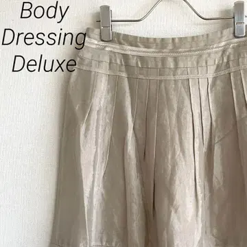 Body Dressing Deluxe 미디 스커트 플레어 마 혼방 심플