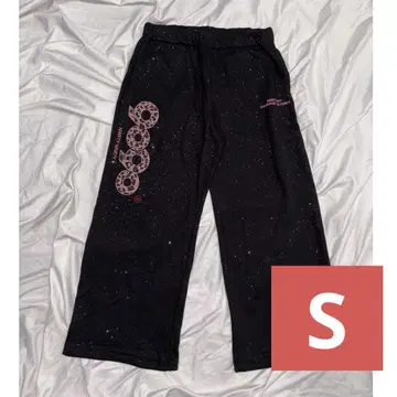 9090 girl OG 로고 글리터 스웨트 팬츠 S