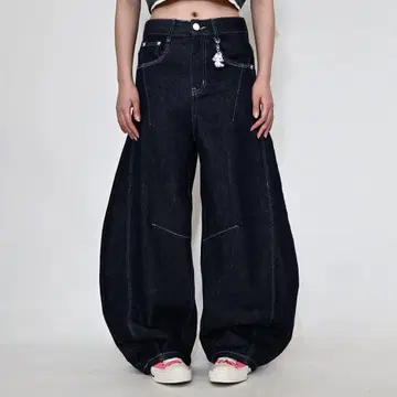 스티치 벌룬 인디고 데님 L2083