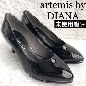 펌프스 24 다이애나 DIANA 에나멜 블랙 아몬드 토 하이힐