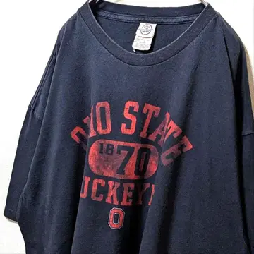 델타 오하이오 스테이트 백 아이즈 티셔츠 블랙 검정 2XL 구제 의류