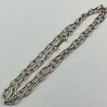 실버 925 긴 팥 체인 45cm 가는 둥근