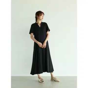 Vin 야마다야 키 넥 드레이프 썸머 원피스