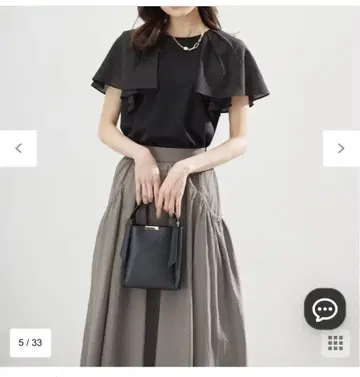 쿠미쿄쿠 S 사이즈 [접촉 냉감] 코튼 분또 케이프 블라우스