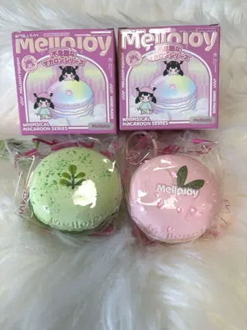 Mellojoy/신비한 마카롱 시리즈/피치 크림/말차 한 잔