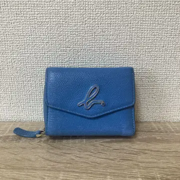애니에스베 3단 폴더형 지갑 미니 지갑 블루