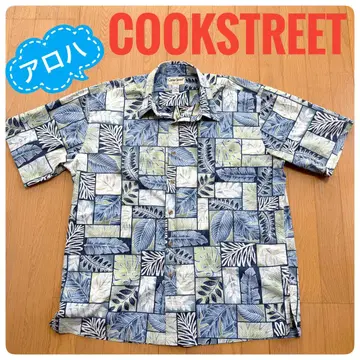 Cooke Street 알로하 셔츠 하와이 제 반팔 올 패턴 백 프린트