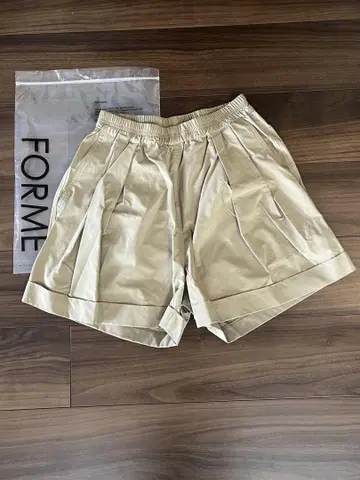 FORME 형태 와이드 숏 팬츠 베이지 히가시하라 아키