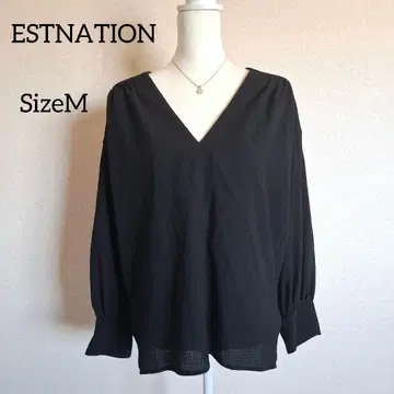 새상품급 ESTNATION V넥 긴팔 블라우스 M