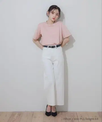 니센 nissen 쁘띠조 Petitjo 와이드 데님 팬츠 화이트