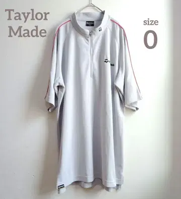 테일러메이드 TaylorMade 반팔 하프 지퍼 골프웨어 그레이