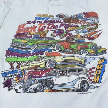 레어 HOT ROD KUSTOM 티셔츠 1997 싱글 스티치