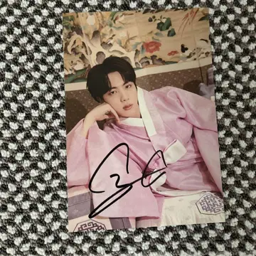bts JIN 사인 포함 엽서